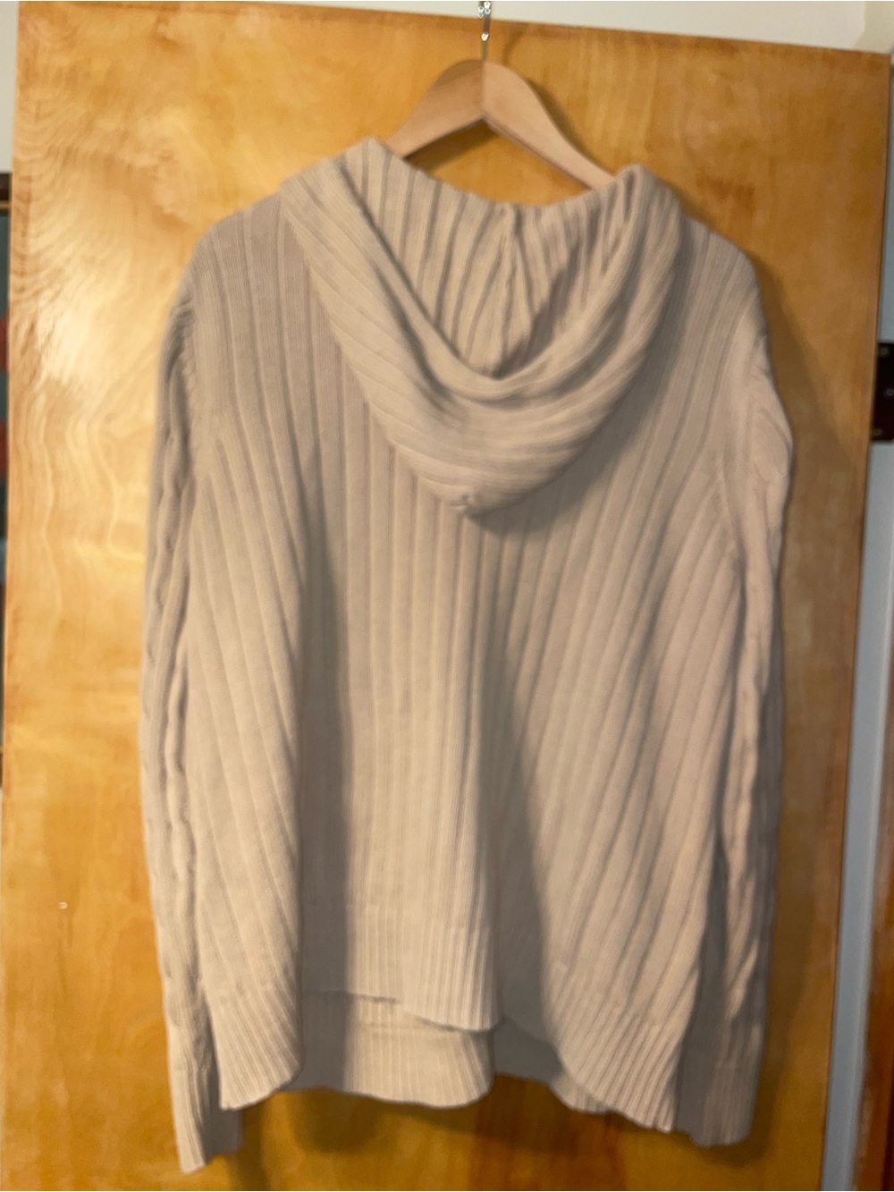 St. John's Bay Women's Cable-Knit Hooded Zip Cardigan - Beige - Picture 2 of 5